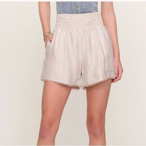 Heartloom Women's Cream High-Waisted Shorts